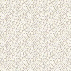 Lewis & Irene Fabrics Flo's Little Flowers Daisies on Grey