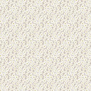 Lewis & Irene Fabrics Flo's Little Flowers Daisies on Grey