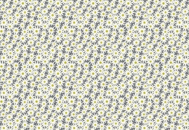 Lewis & Irene Flo’s Little Flowers Daisies on Dark Grey