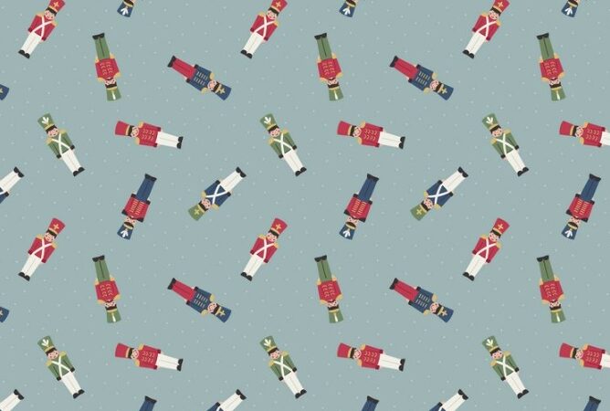 Small Things at Christmas Little Soldiers on Icy Blue