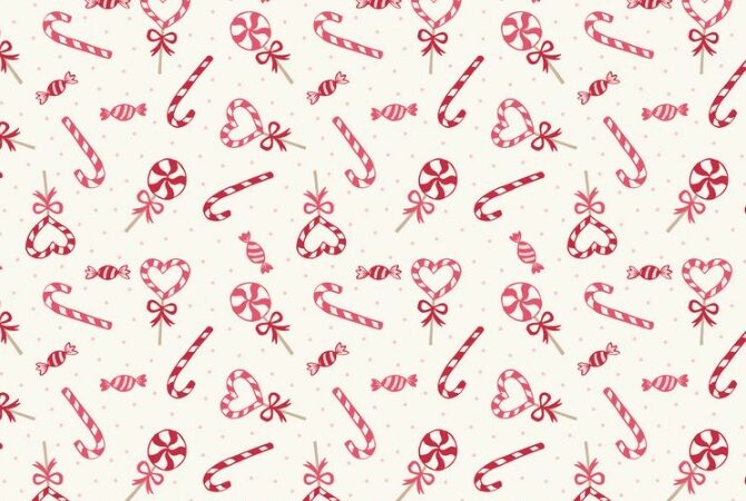 Small Things at Christmas Candy Canes on Cream