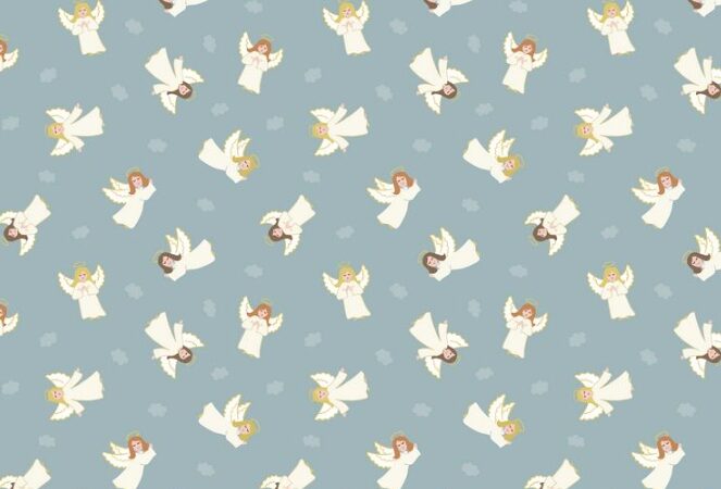 Small Things at Christmas Little Angels on Icy Blue