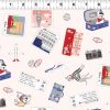 Clothworks Jetset Europe Travel Scrapbook on Blush - Image 2