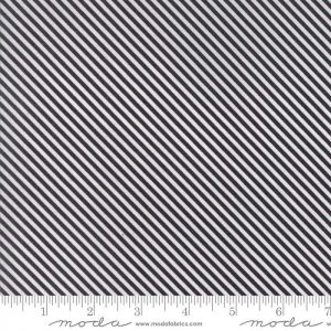 Moda Fabrics Olive's Flower Market Skinny Bias Stripe Black