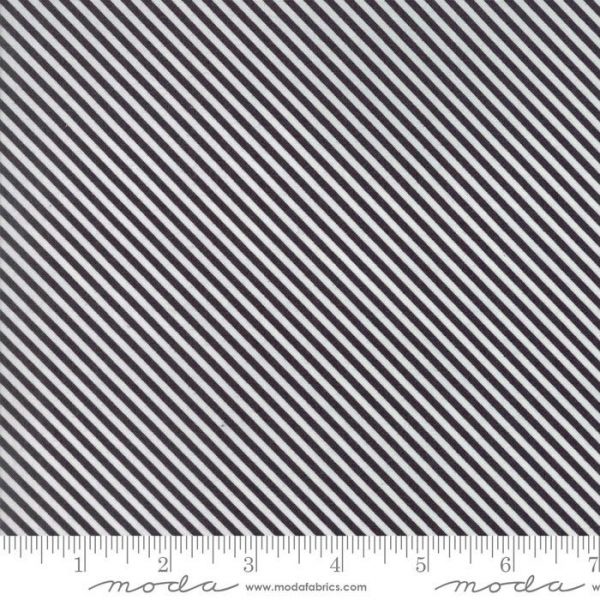 Moda Fabrics Olive's Flower Market Skinny Bias Stripe Black