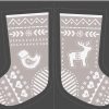 Lewis & Irene Grey Nordic Christmas Stocking - Image 2