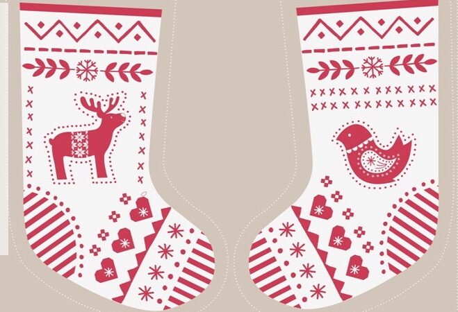 Lewis & Irene Nordic Christmas Stocking Panel