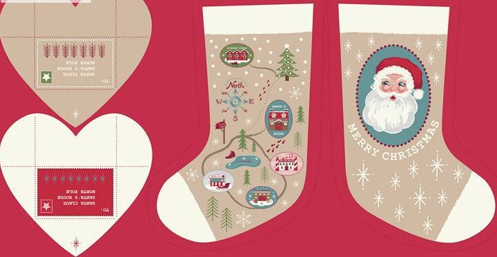 Lewis & Irene North Pole Christmas Stocking Panel