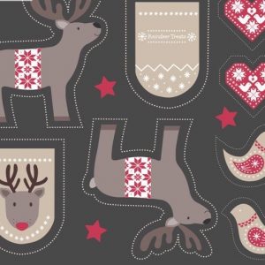 Lewis & Irene Fabrics Cut Me Out Reindeer