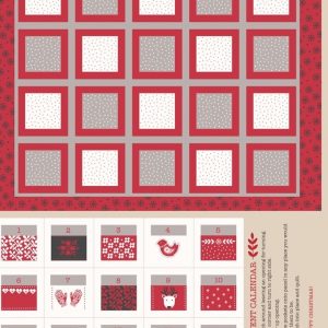 Lewis & Irene Fabrics Grey Nordic Advent Calendar Panel