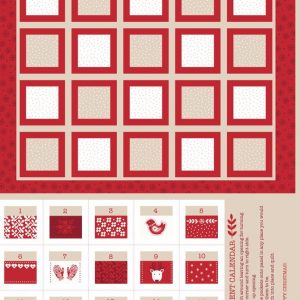 Lewis & Irene Fabrics Red Nordic Advent Calendar