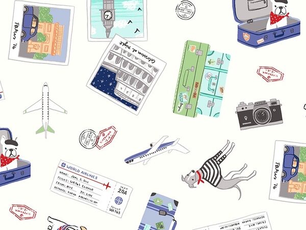 Clothworks Jetset Europe Travel Scrapbook on Cream