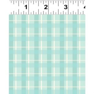 Clothworks Fabrics Jetset Europe Aqua Plaid