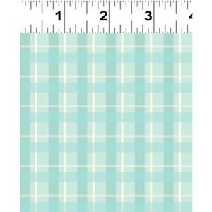 Clothworks Fabrics Jetset Europe Aqua Plaid