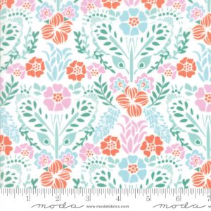 Moda Fabrics Grand Canal Cloud Aqua Giardinin