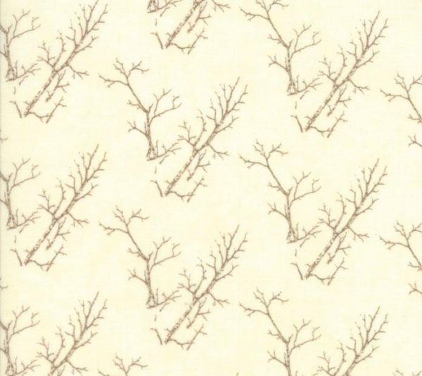 Moda Fabrics Country Road Branches Church White