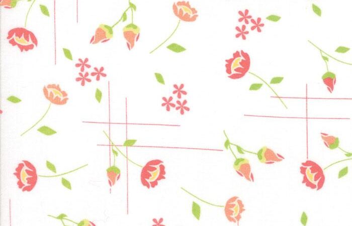 Moda Lulu Lane Floral Meadow Coral