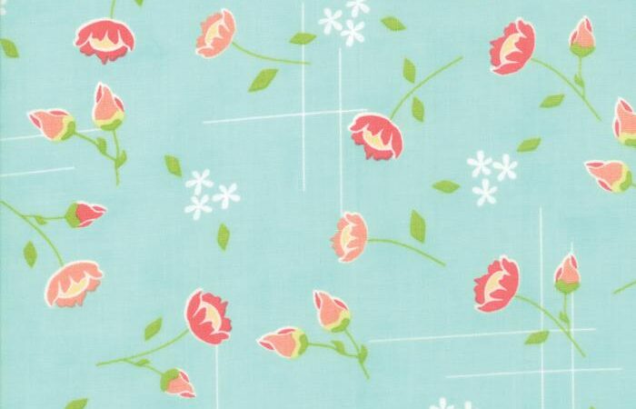 Moda Lulu Lane Floral Meadow Aqua