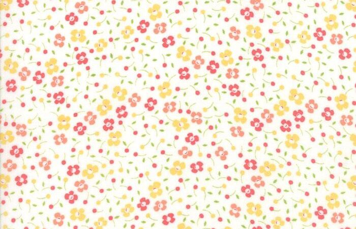 Moda Lulu Lane Coral Floral Posies