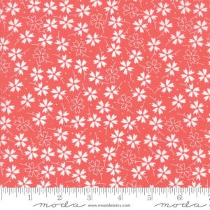 Moda Fabrics Lulu Lane Pansies Coral