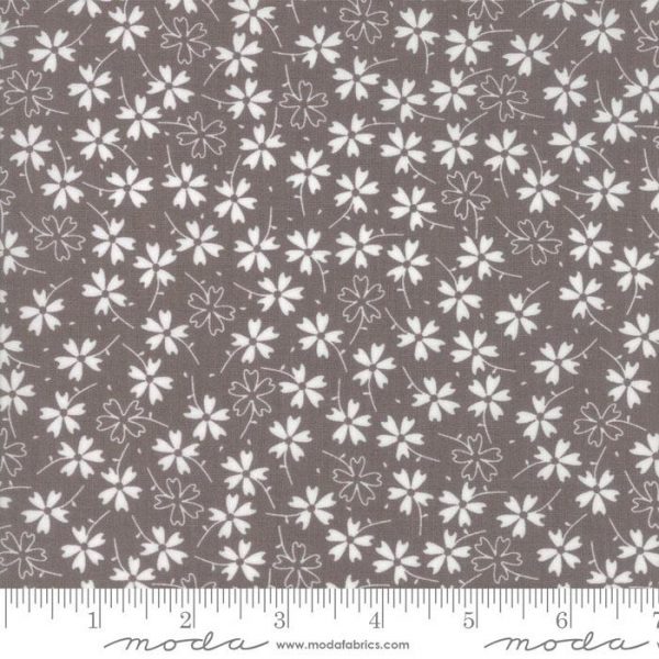 Moda Fabrics Lulu Lane Pansies Slate