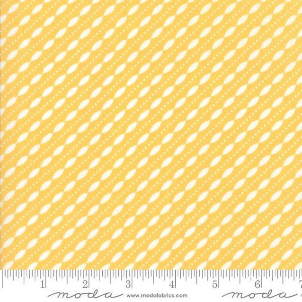 Moda Fabrics Lulu Lane Petal Stripe Yellow