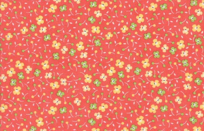 Moda Lulu Lane Floral Posies Coral