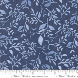 Moda Fabrics Hazelwood Evening Leaves in Blue