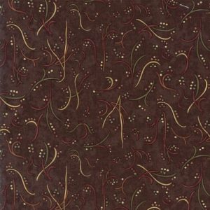 Moda Fabrics Country Road Twig Berries on Earth Brown