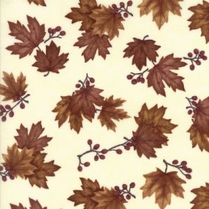 Moda Fabrics Country Road Maple Leaves on Warm White