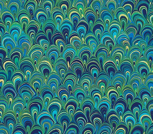 Benartex Rhapsody in Blue Mineral Magic Green