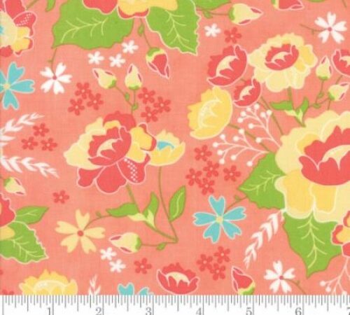 Moda Lulu Lane Flower Garden Peach