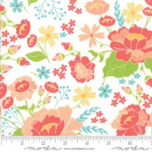 Moda Fabrics Lulu Lane Flower Garden Coral