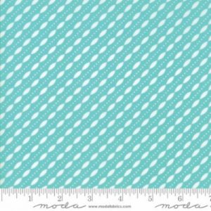 Moda Fabrics Lulu Lane Petal Stripe Turquoise
