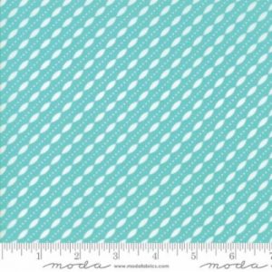 Moda Fabrics Lulu Lane Petal Stripe Turquoise