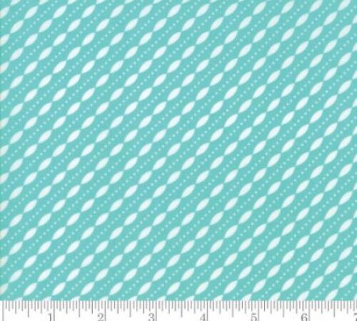 Moda Lulu Lane Petal Stripe Turquoise