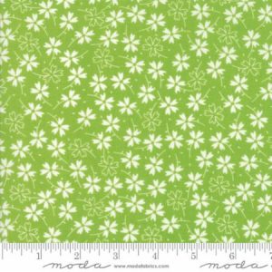 Moda Fabrics Lulu Lane Pansies Leaf Green