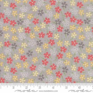 Moda Fabrics Lulu Lane Pansies Grey