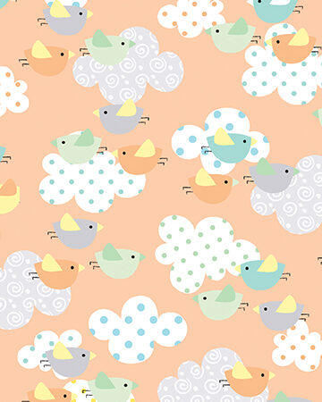 Benartex Breezy Baby Orange Chirp