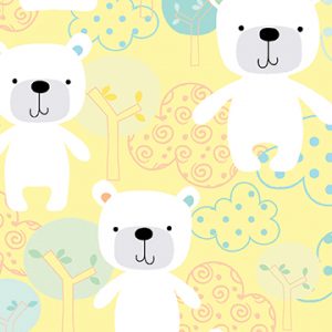 Benartex Fabrics Breezy Baby Bear Lemon
