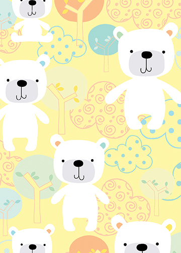 Benartex Fabrics Breezy Baby Bear Lemon