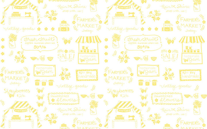 Riley Blake Vintage Market Signs Yellow Text