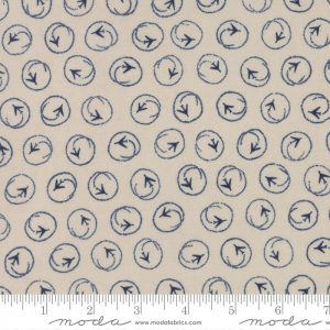 Moda Fabrics Flight Loop the Loop Indigo on Cream