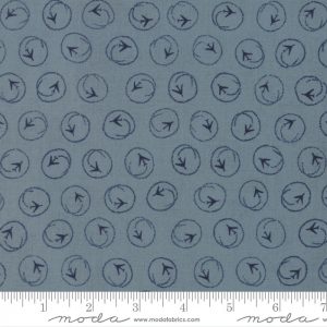 Moda Fabrics Flight Loop the Loop Indigo on Sky Blue