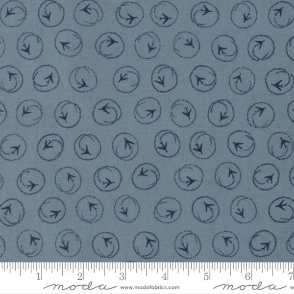 Moda Fabrics Flight Loop the Loop Indigo on Sky Blue