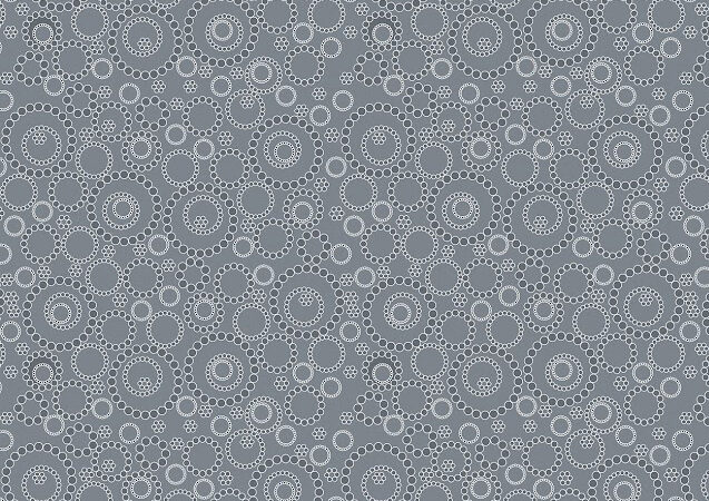 Benartex Sunday Ride Beaded Circles Dark Grey