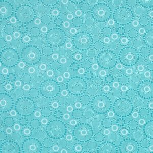 Benartex Fabrics Sunday Ride Beaded Circles Dark Turquoise