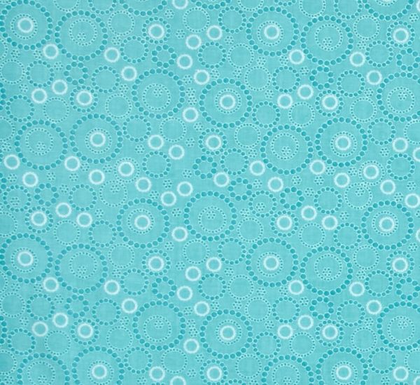 Benartex Fabrics Sunday Ride Beaded Circles Dark Turquoise