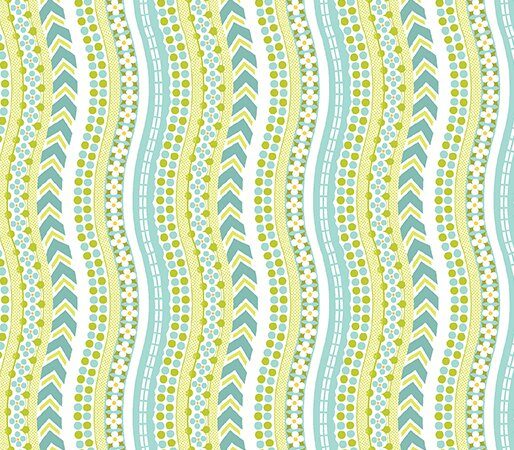 Benartex Sunday Ride Bicycle Tracks in Aqua