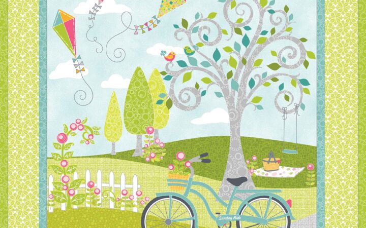 Benartex Sunday Ride Quilt Panel